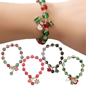 Holly Jolly Christmas Charm Bracelet Sets - 12 pcs